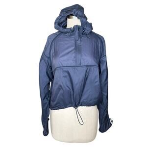 OUTDOOR‎ VOICES Deep Blue Nylon Lightweight 1/4 Zip Pullover Jacket Women's Med